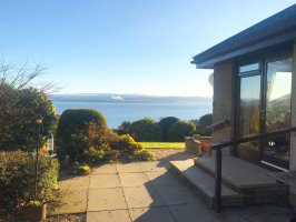 Patio overlooking Moray Firth