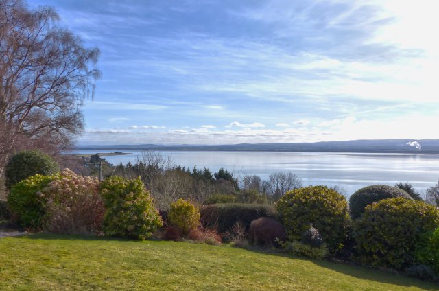 View over garden to Moray Firth and Chanonry Point